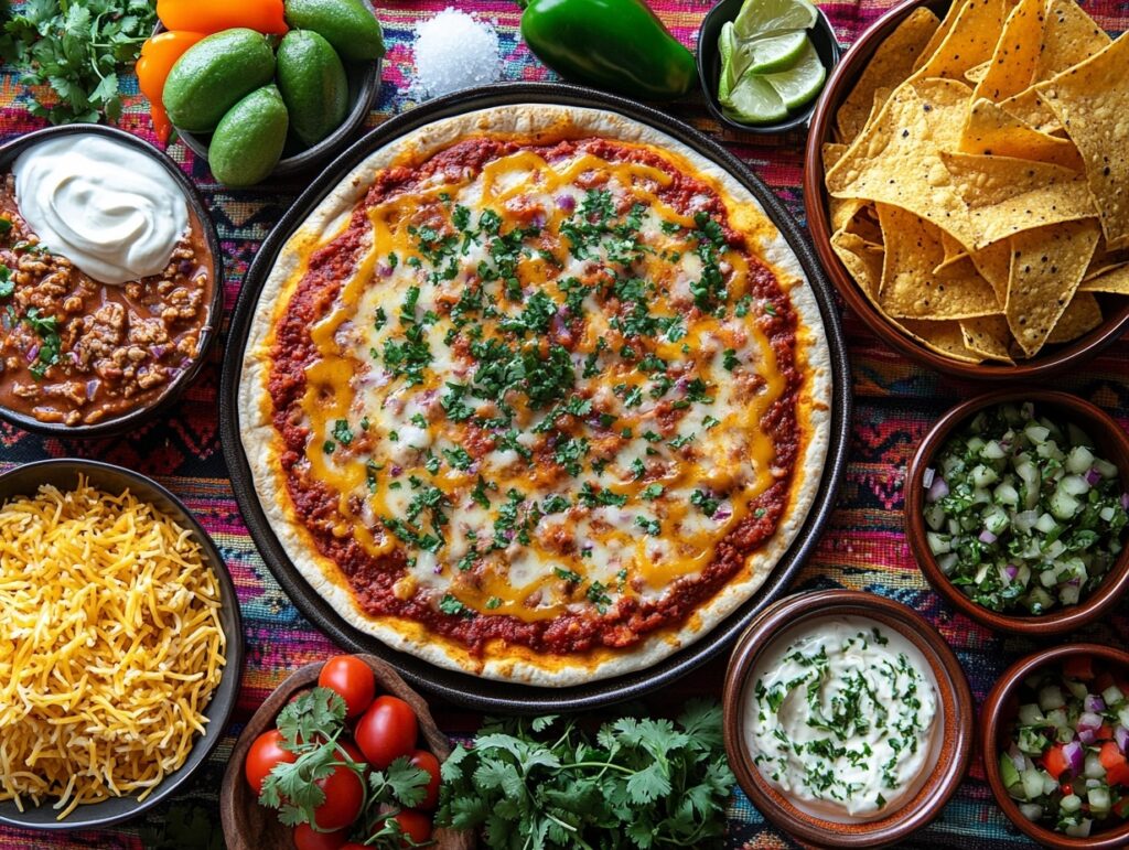 Taco sauce used in creative recipes like taco pizza and dip