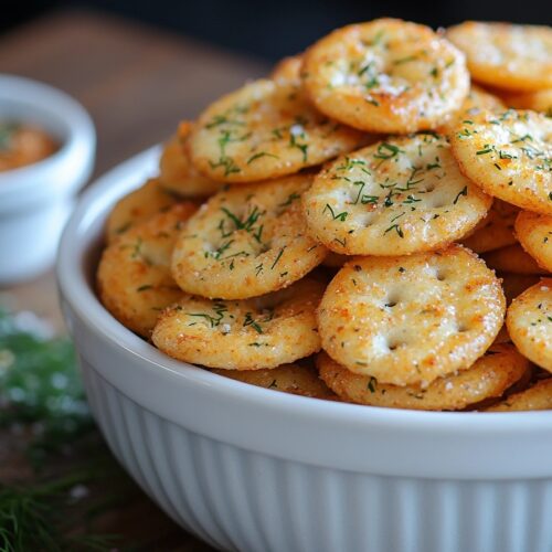 Oyster crackers with ranch dressing