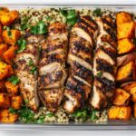 High protein meal with grilled chicken
