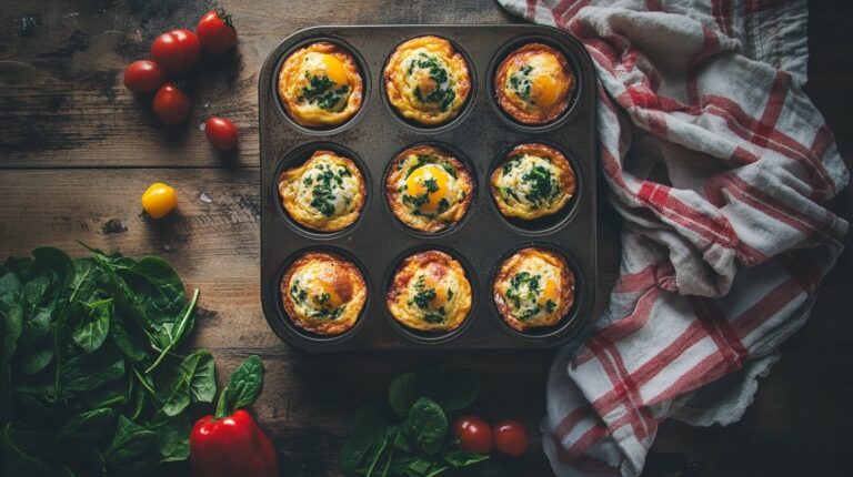 Mounjaro-friendly egg white breakfast muffins in muffin tin