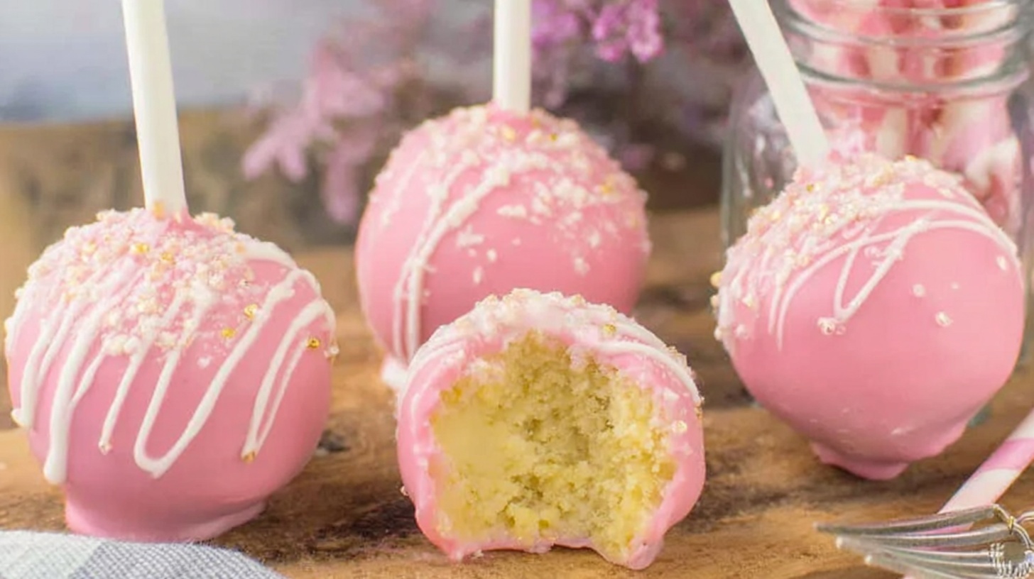 Homemade Starbucks Cake Pops on a serving plate