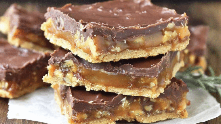 Graham Cracker Toffee Bars on a festive tray