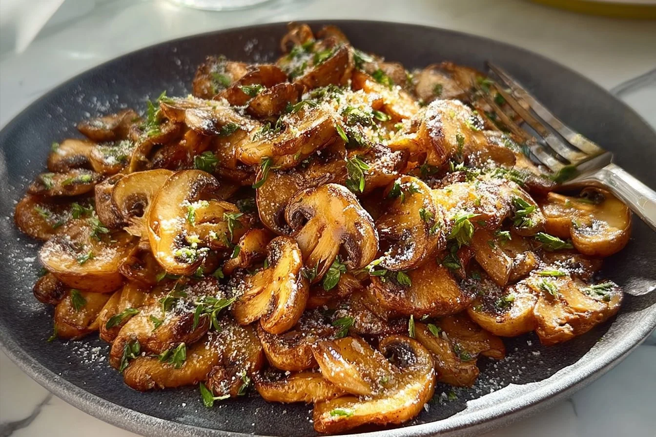 Air fryer mushrooms crispy and flavorful dish cooked in an air fryer