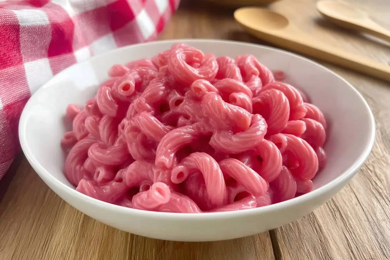 Colorful and playful Barbie pasta dish for themed celebrations