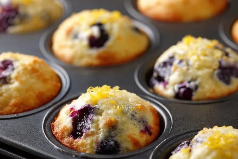 Blueberry and Lemon Zest Cottage Cheese Bites served on a plate.