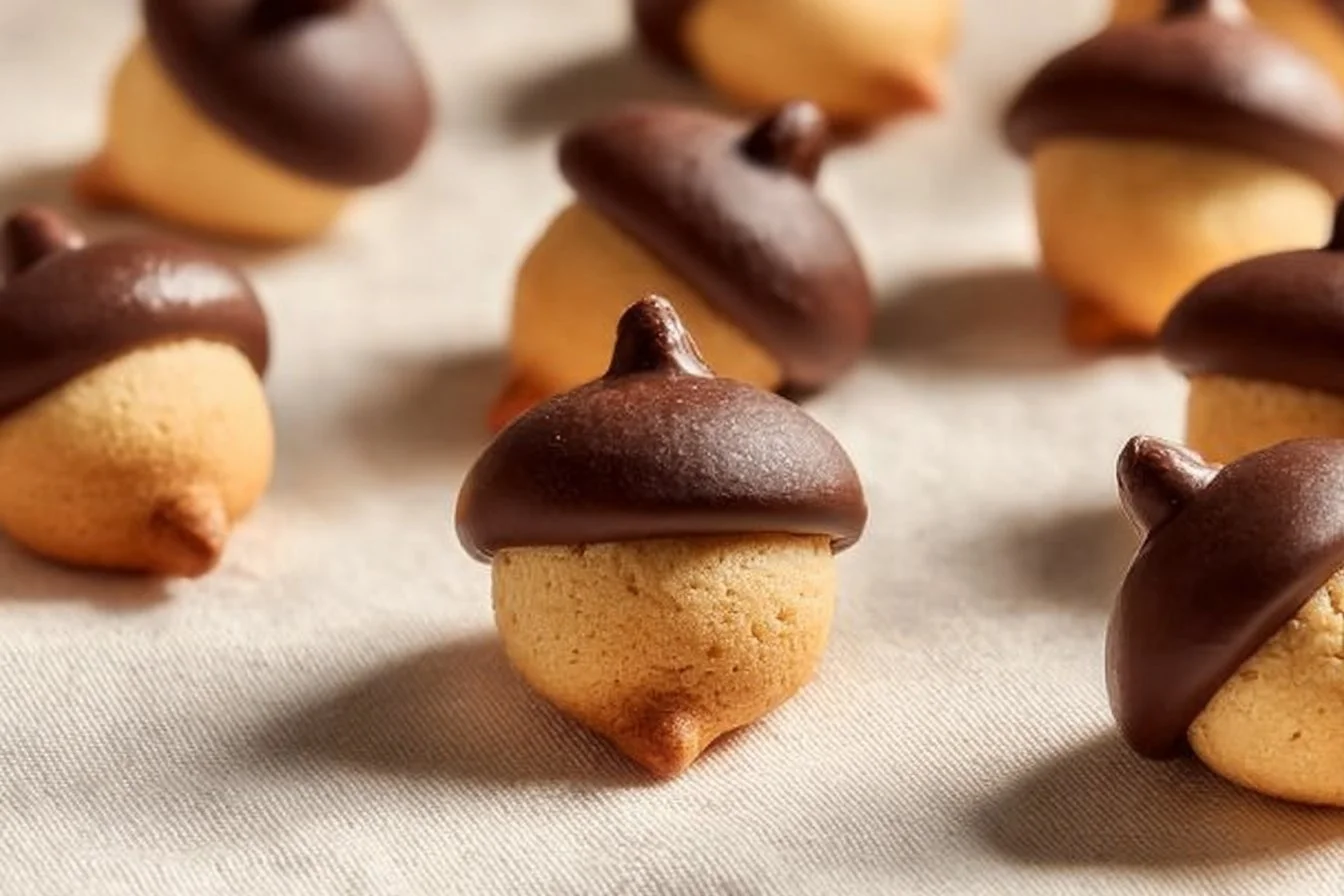 Chocolate acorns treat - nut-shaped chocolate candies for a sweet indulgence