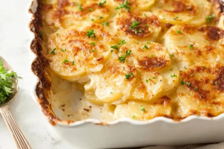 Crockpot Chicken and Stuffing dish served with herbs and vegetables