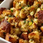 Delicious Thanksgiving stuffing made from Grandma's special recipe