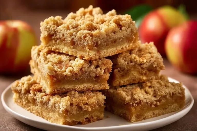 Delicious homemade easy apple pie bars with golden crust and cinnamon apples
