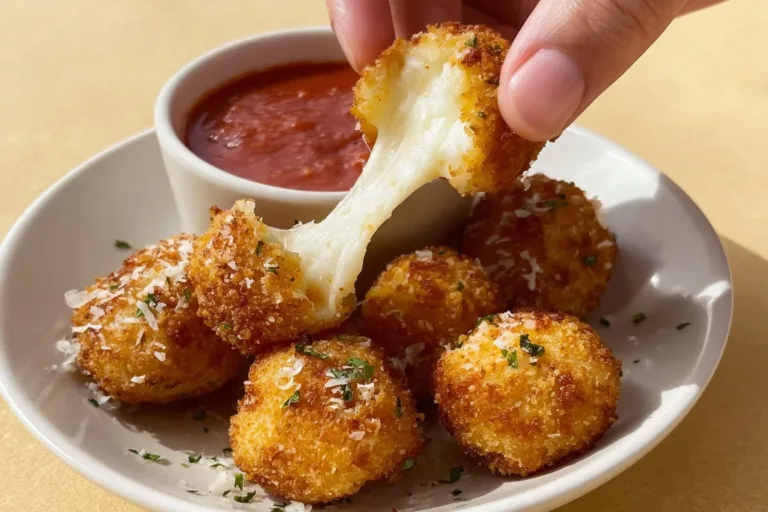 Crispy fried mozzarella balls served with marinara sauce