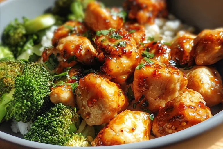 Hot Honey Chicken Bowl featuring crispy chicken and spicy honey drizzle