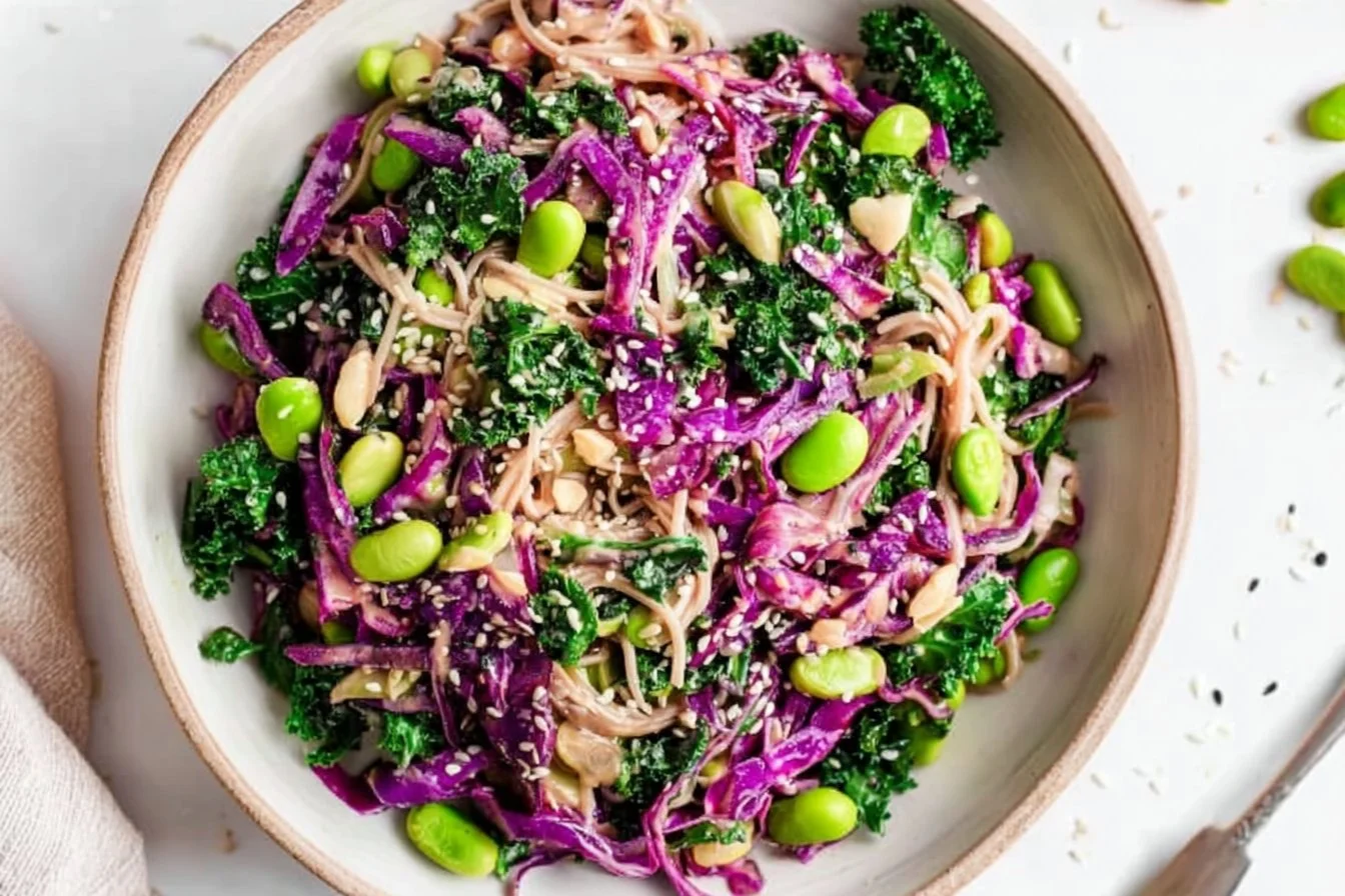 High-protein Miso Bowl with fresh vegetables and flavorful toppings