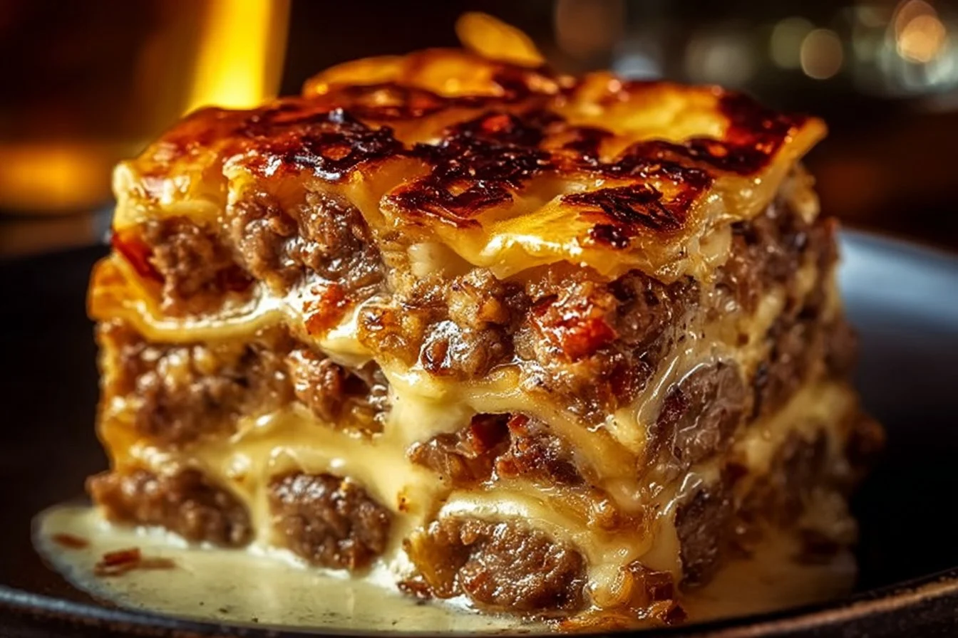 Delicious Pancake Sausage Casserole served in a baking dish