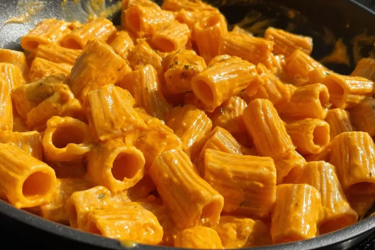 Delicious Pumpkin Mac and Cheese served in a bowl garnished with herbs