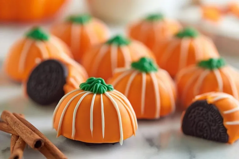 Delicious Pumpkin Oreo Balls with a touch of fall flavor
