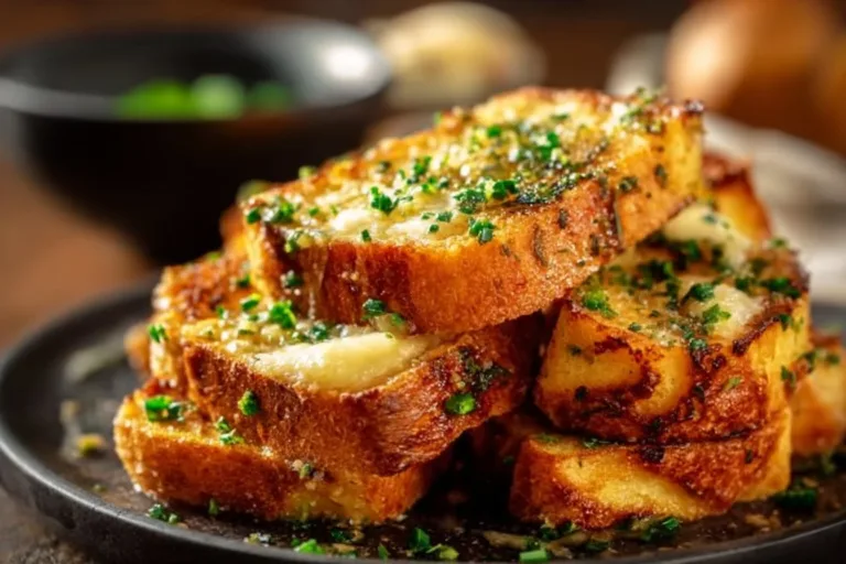 Savory French Toast Recipe topped with herbs and served on a plate.