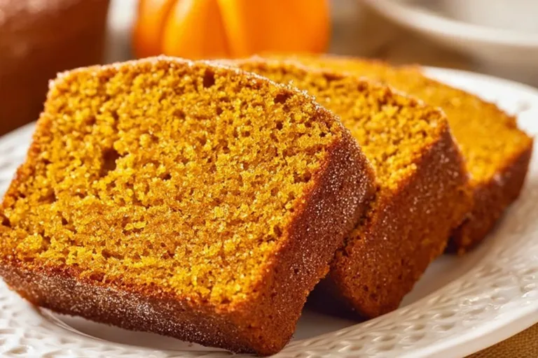 Deliciously spiced snickerdoodle pumpkin bread sliced on a wooden board