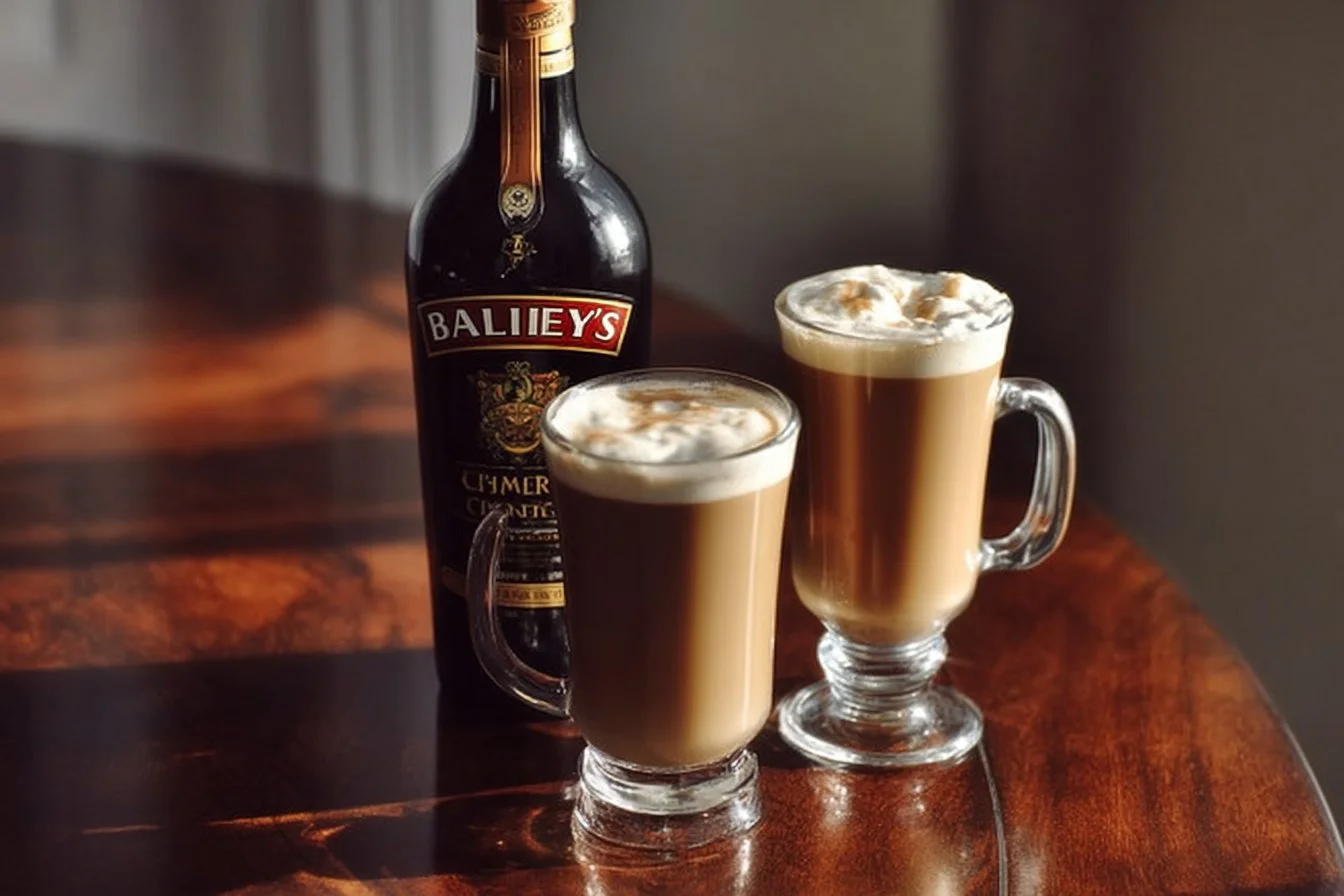 Delicious spiked coffee made with Bailey's and Kahlua for a rich taste experience.