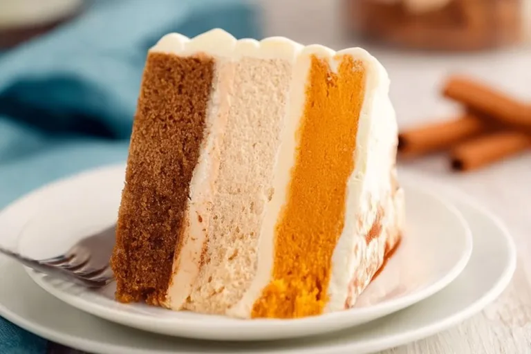 Thanksgiving Piecaken dessert featuring layers of pie and cake for a festive treat.