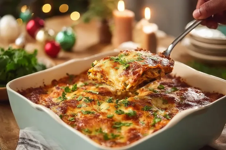 Delicious Veggie Mexican Lasagna with fresh vegetables and layers of flavor
