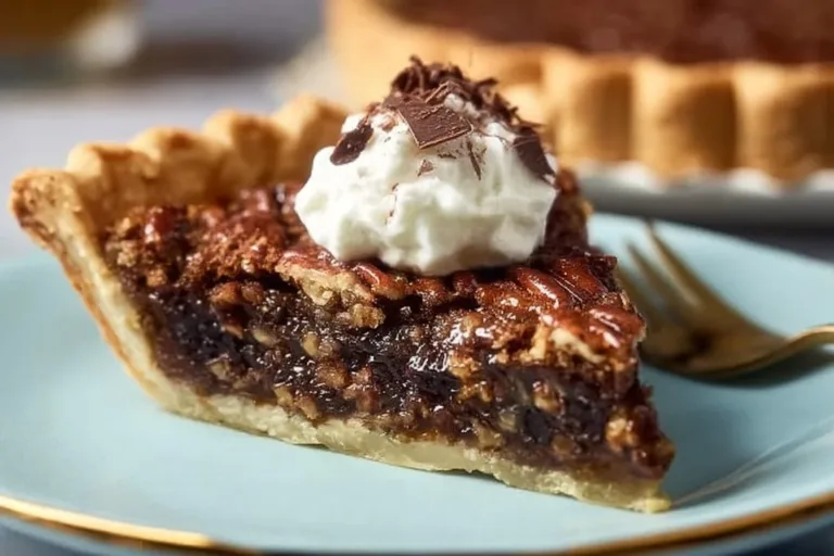 Delicious Chocolate Pecan Pie with rich chocolate and crunchy pecans