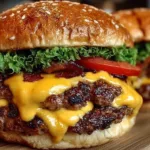 Juicy classic smash burgers with a homemade secret sauce on a rustic bun