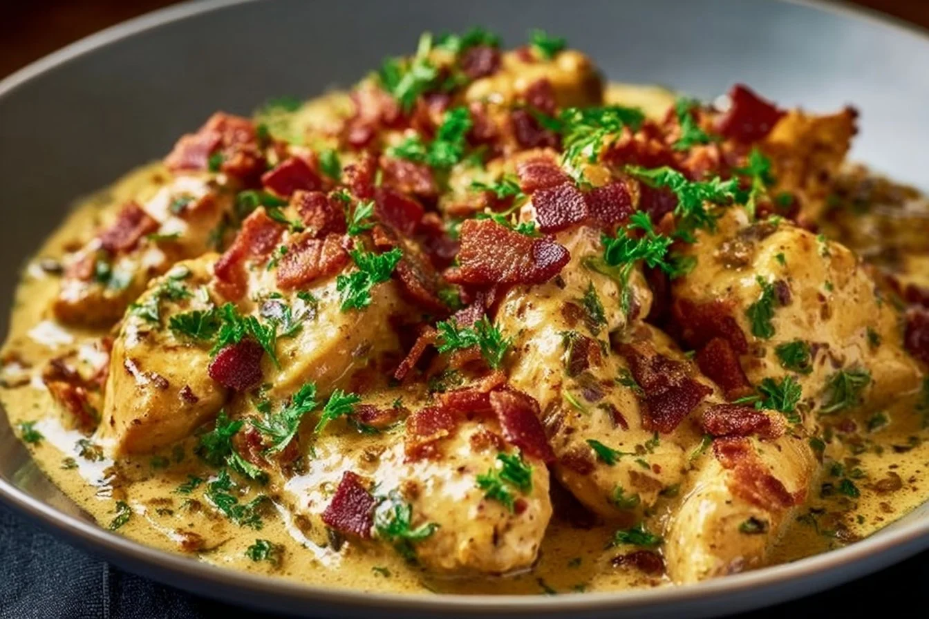 Creamy Ranch Chicken Crockpot recipe in a slow cooker