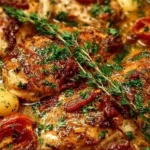 Crock Pot Marry Me Chicken recipe with creamy sauce and herbs