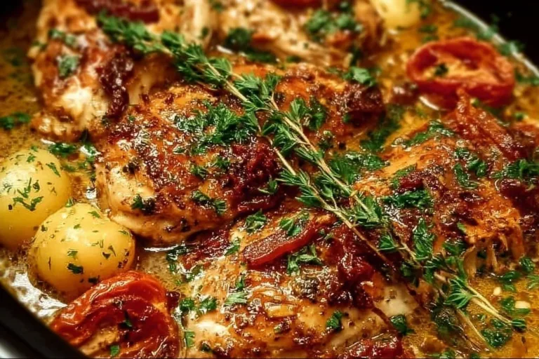 Crock Pot Marry Me Chicken recipe with creamy sauce and herbs