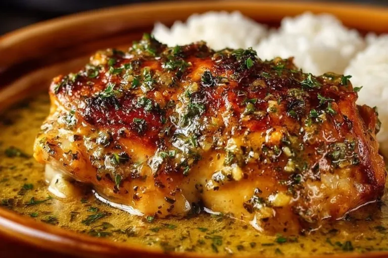 Delicious Crock Pot Marry Me Chicken served with herbs and creamy sauce