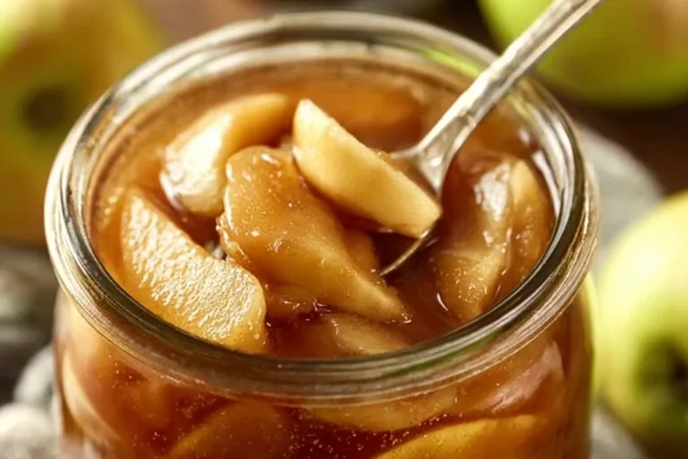 A bowl of easy apple pie filling made with fresh apples and spices.