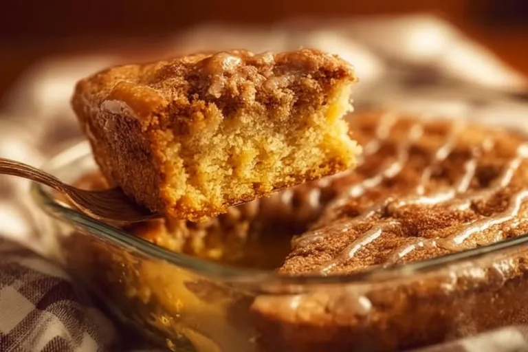 Delicious Honey Bun Spice Cake with cinnamon glaze and warm spices