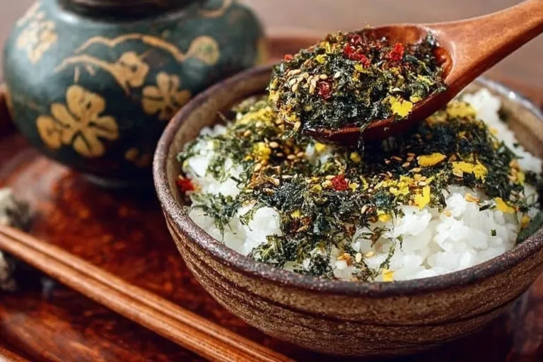 Homemade furikake seasoning mix ready to use on rice and dishes.