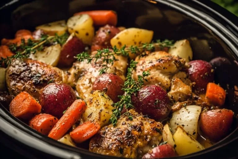 Instant Pot Homestyle Chicken and Veggies dish with colorful vegetables and tender chicken