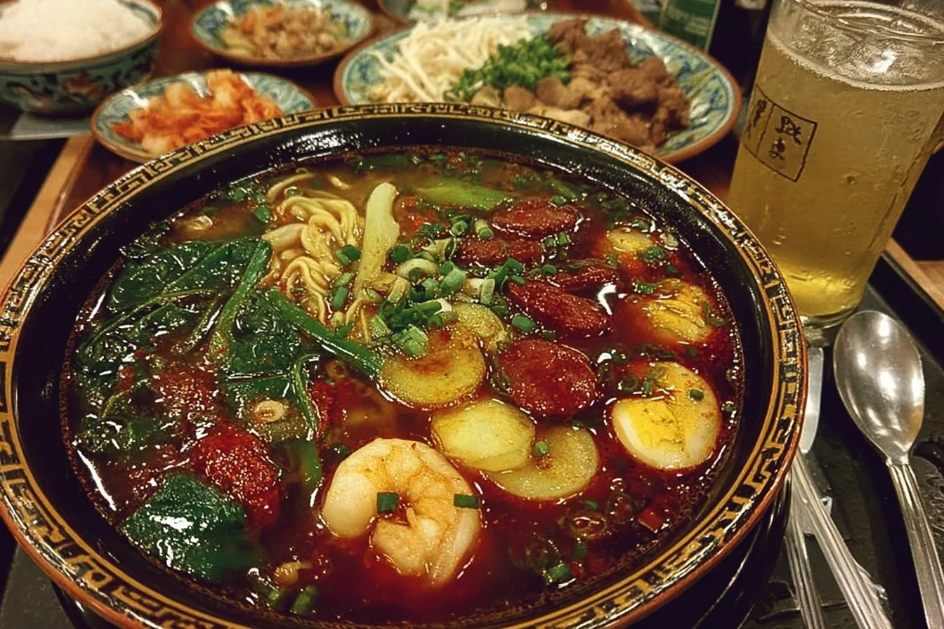 Delicious Malatang dish served at Dragon Hotpot with fresh ingredients