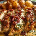 Delicious Marry Me Chicken dish with creamy sauce and herbs