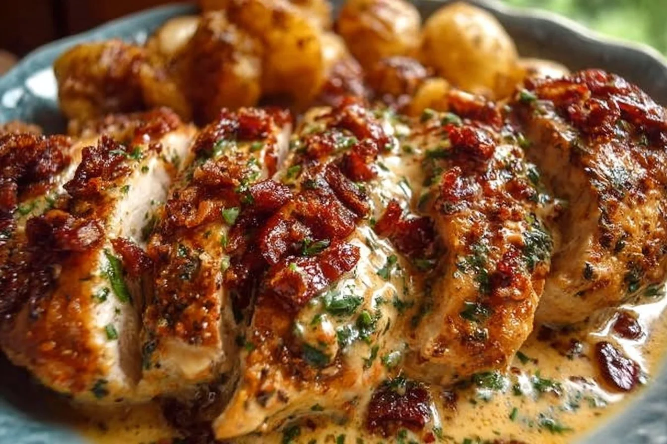 Delicious Marry Me Chicken dish with creamy sauce and herbs