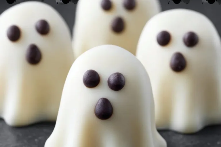 Oreo Ghost Truffles decorated for Halloween, featuring ghostly white chocolate and Oreo crumbs.