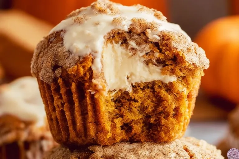 Delicious Pumpkin Cream Cheese Muffins fresh out of the oven