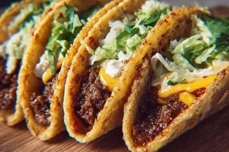 Delicious smash burger tacos with juicy beef and fresh toppings