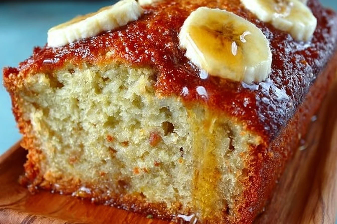 Deliciously moist banana bread baked to perfection, ideal for a quick snack
