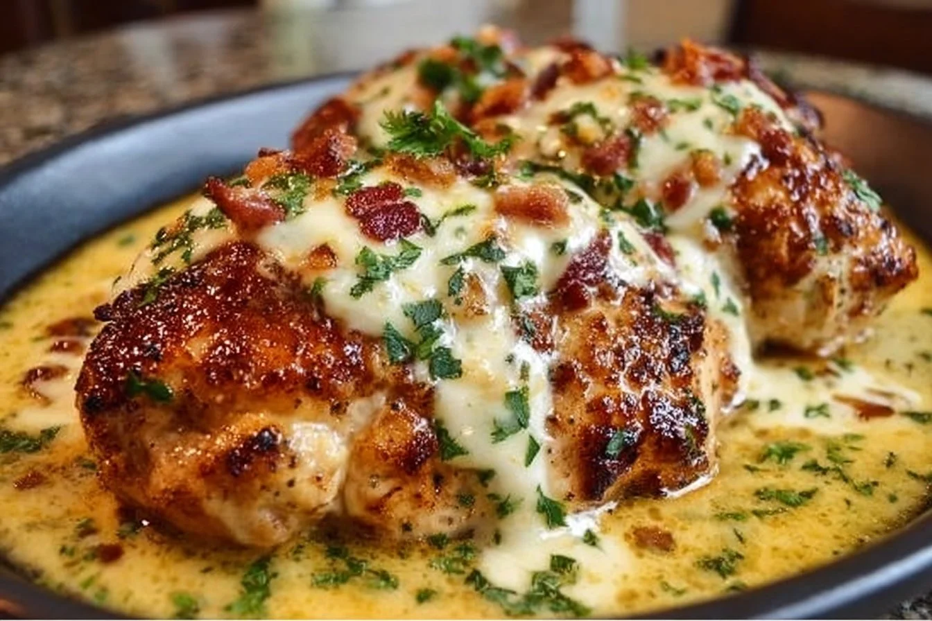 Texas Roadhouse Smothered Chicken topped with Jack Cheese