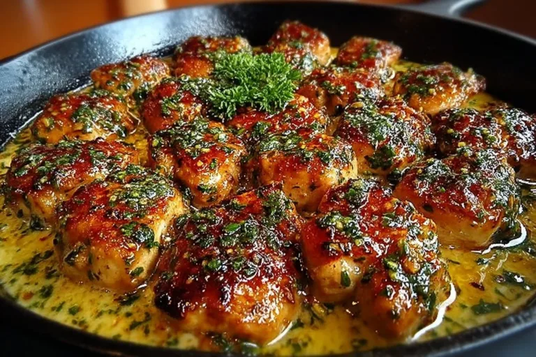 Delicious garlic butter chicken skillet inspired by Texas Roadhouse recipe