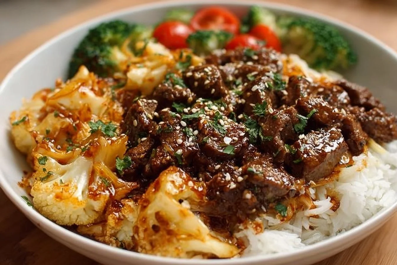 A plate of delicious low carb high protein meals for healthy dining.