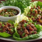 Delicious Asian lettuce wraps filled with vegetables and protein for a healthy meal