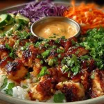 Delicious Bang Bang Chicken Bowl loaded with flavors for beginner cooks
