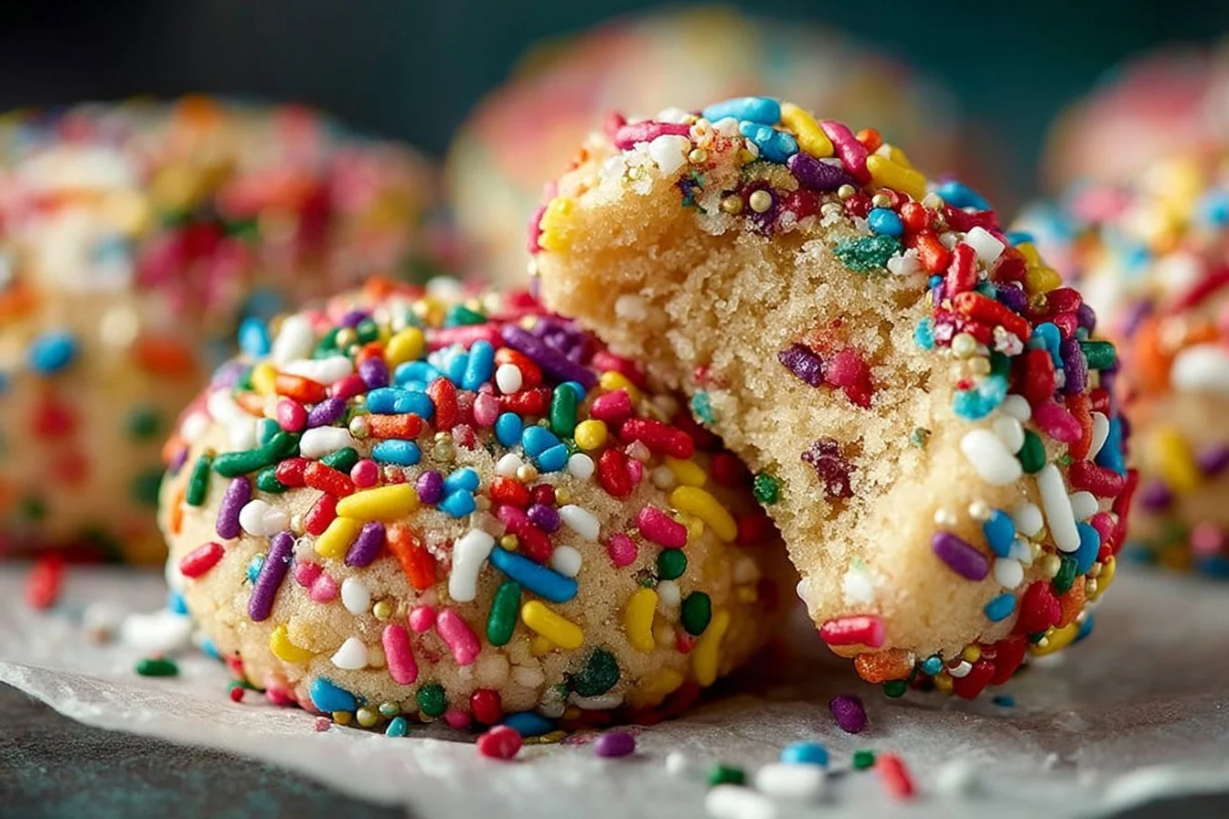 Birthday Cake Protein Balls