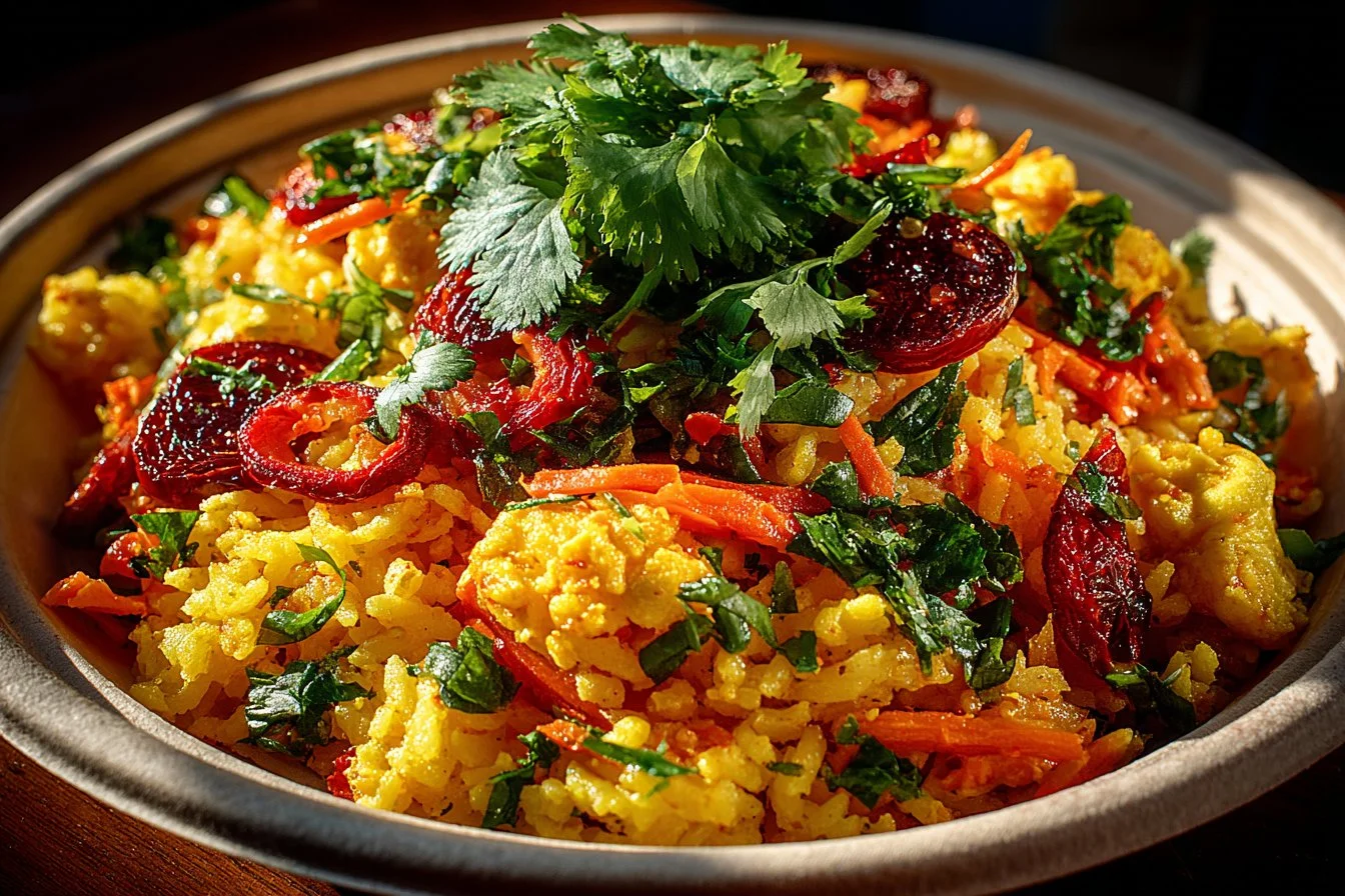 Colorful black bean corn salad with fresh vegetables in a bowl