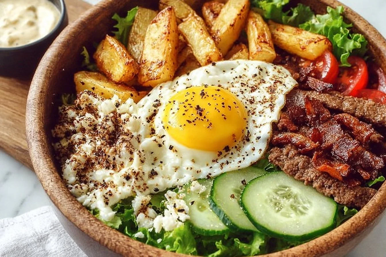 Delicious burger bowls filled with fresh ingredients and bold flavors