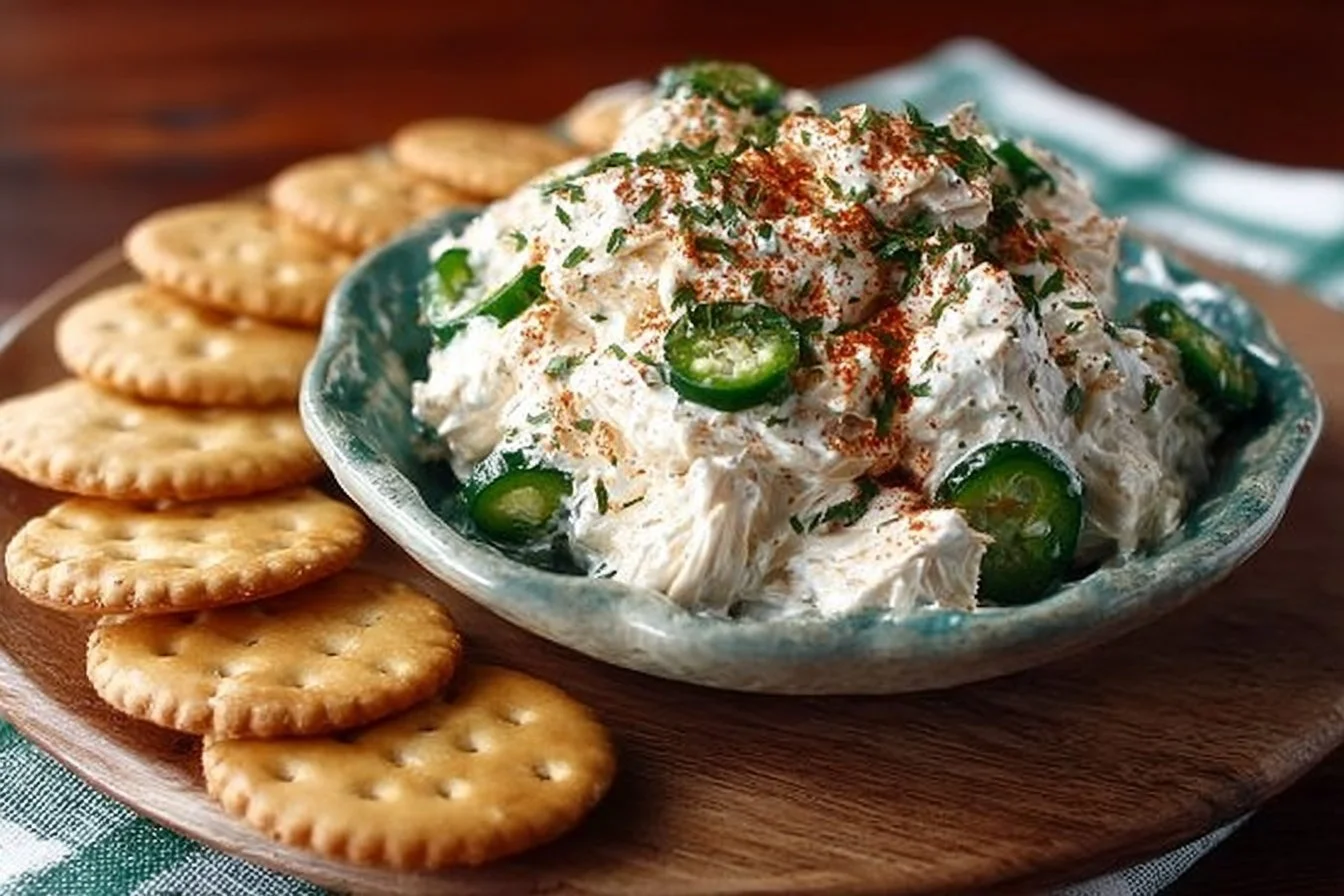 Chicken Salad Chick Jalapeño Holly dish featuring spicy jalapeños and creamy chicken salad
